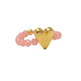 RING SWEET HEART - PINK OPAL
