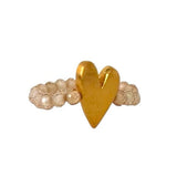 RING SWEET HEART - CHAMPAGNE QUARTZ
