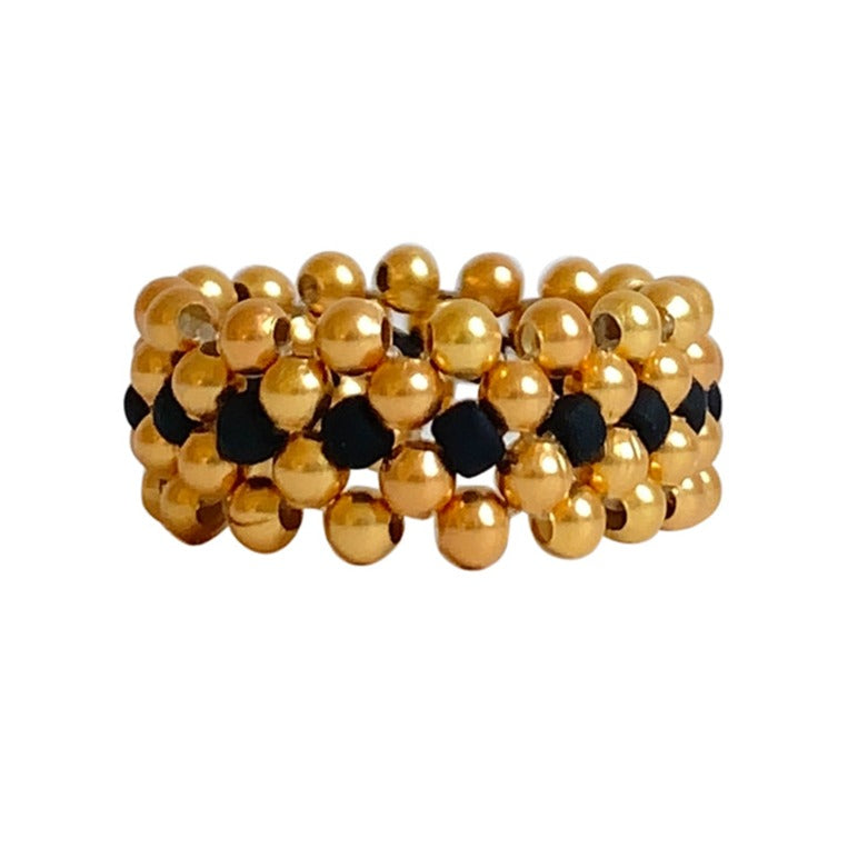 RING LACE GOLD BLACK