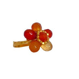 RING DAISY FLOWER - CARNELIAN