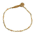 Lulu Round Soft Bracelet with gold-plated beads and mixed semi-precious stones, adjustable with unique IBU closure.